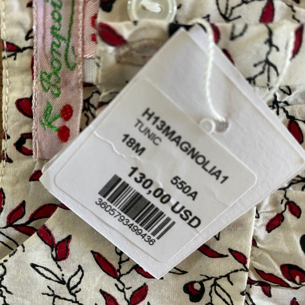 Bonpoint Cotton Baby Girl  Blouse NWT 18months - Picture 6 of 7